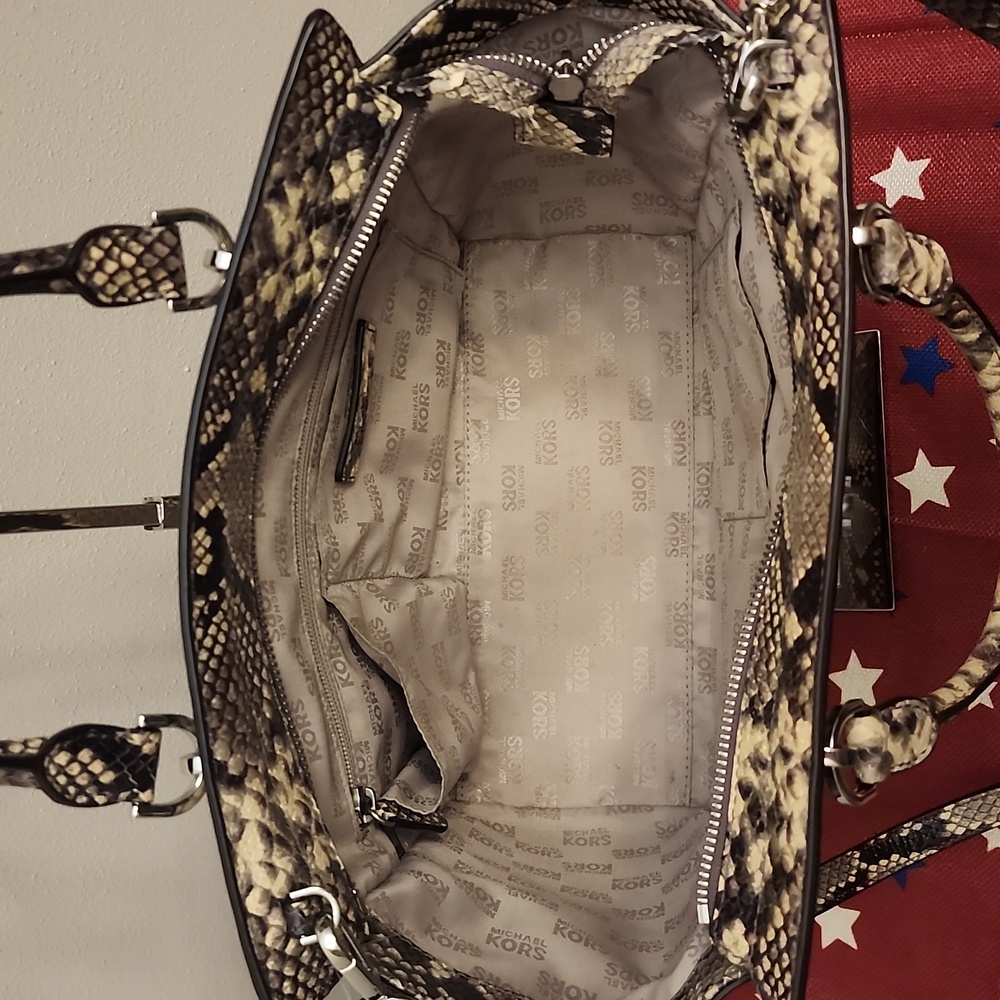 Euc Michael Kors Python Satchel - image 7